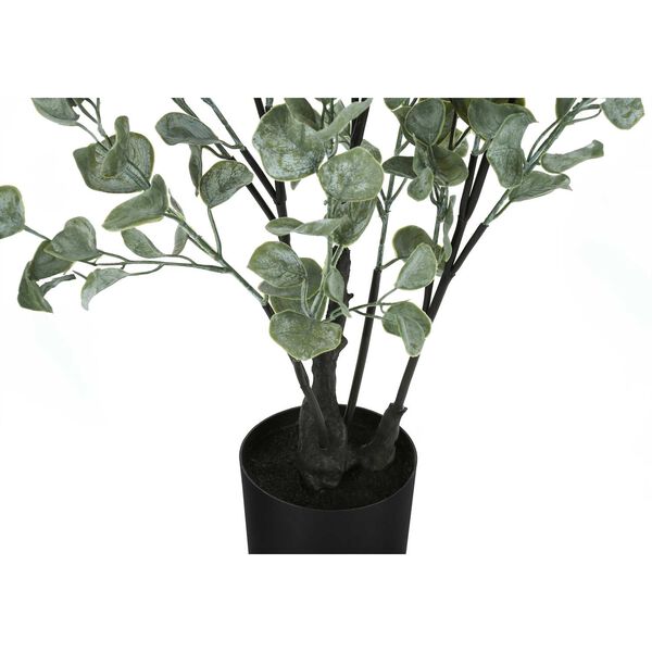 Black Green 35-Inch Indoor Faux Fake Floor Potted Decorative Artificial Plant, image 3